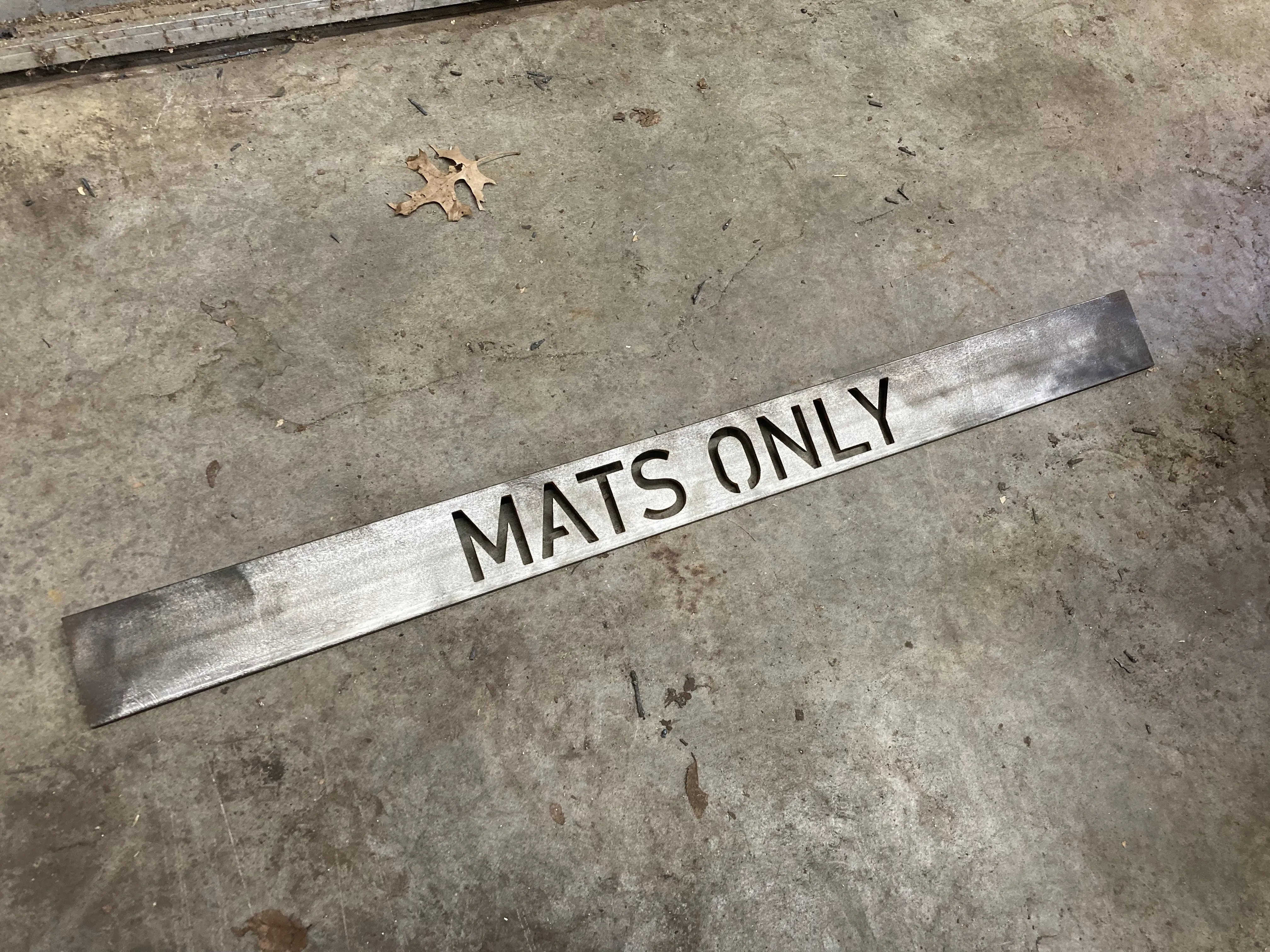 CNC plasma-cut metal component